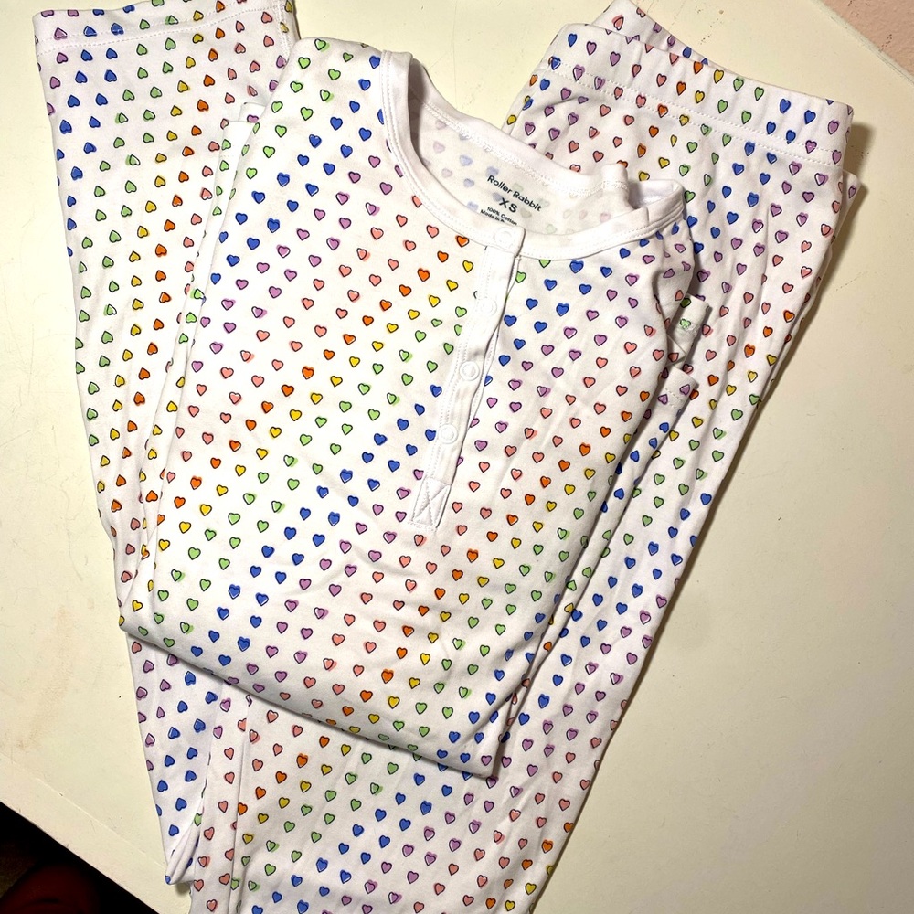 Roller rabbit disco heart pajamas